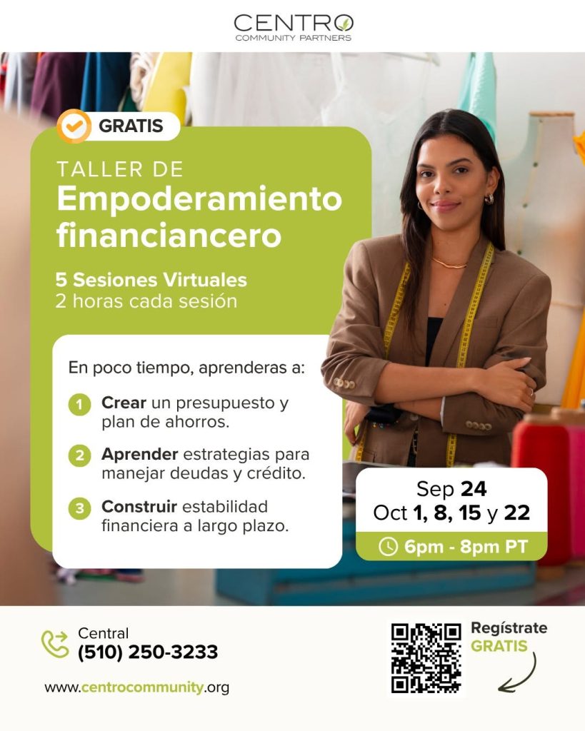 ONLINE: Taller de Empoderamiento Financiero (5 sesiones virtuales)